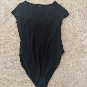 Black Scoop Neck Bodysuit